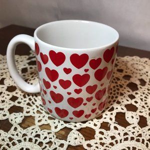 Hearts Love Valentine Coffee Mug Vintage FIB BOGART Korea 10 Oz. Vintage